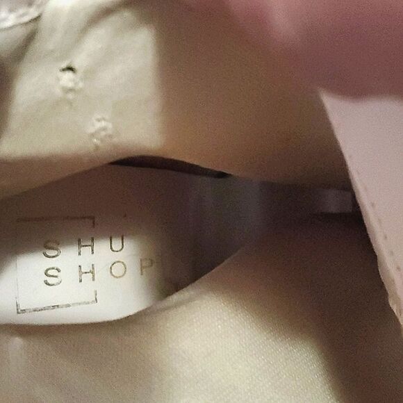 ShuShop Boho Neutral Pearl Beaded Open Toe Funky High Heel Booties Party - Picture 8 of 9